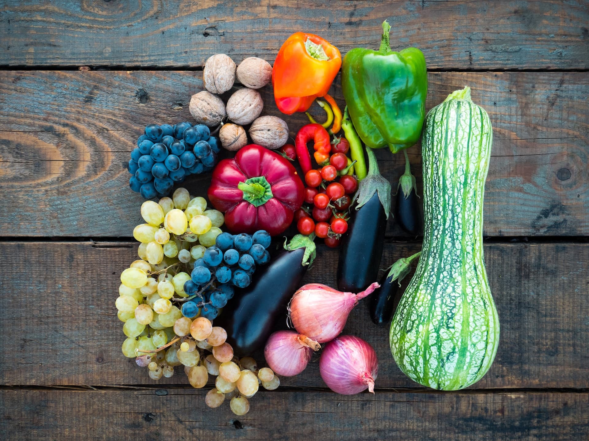Fresh vegetables and fruits